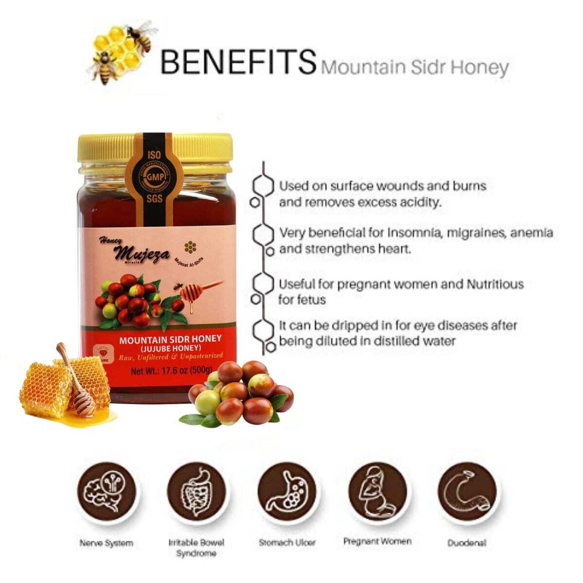 Pure Mountain Sidr Honey " Jujube Honey " - عسل السدر الجبلي الصافي
