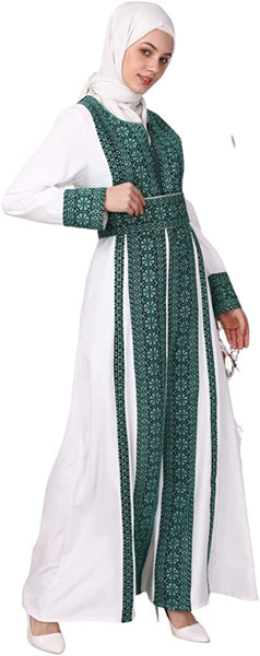 Marwa Fashion Palestinian Thobe Dress for Women - Traditional Palestinian Dress for Girl with Beautiful embroidery